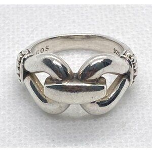 Lagos Sterling Silver 925 Buckle Ring Size 7